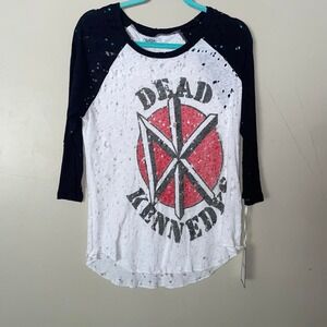 Lauren moshi distressed baseball tee